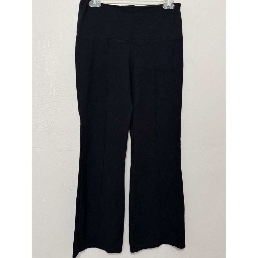 Athena Marie Black Flare Yoga Pants High‎ Waisted Seam Detail Ponte Knit Small